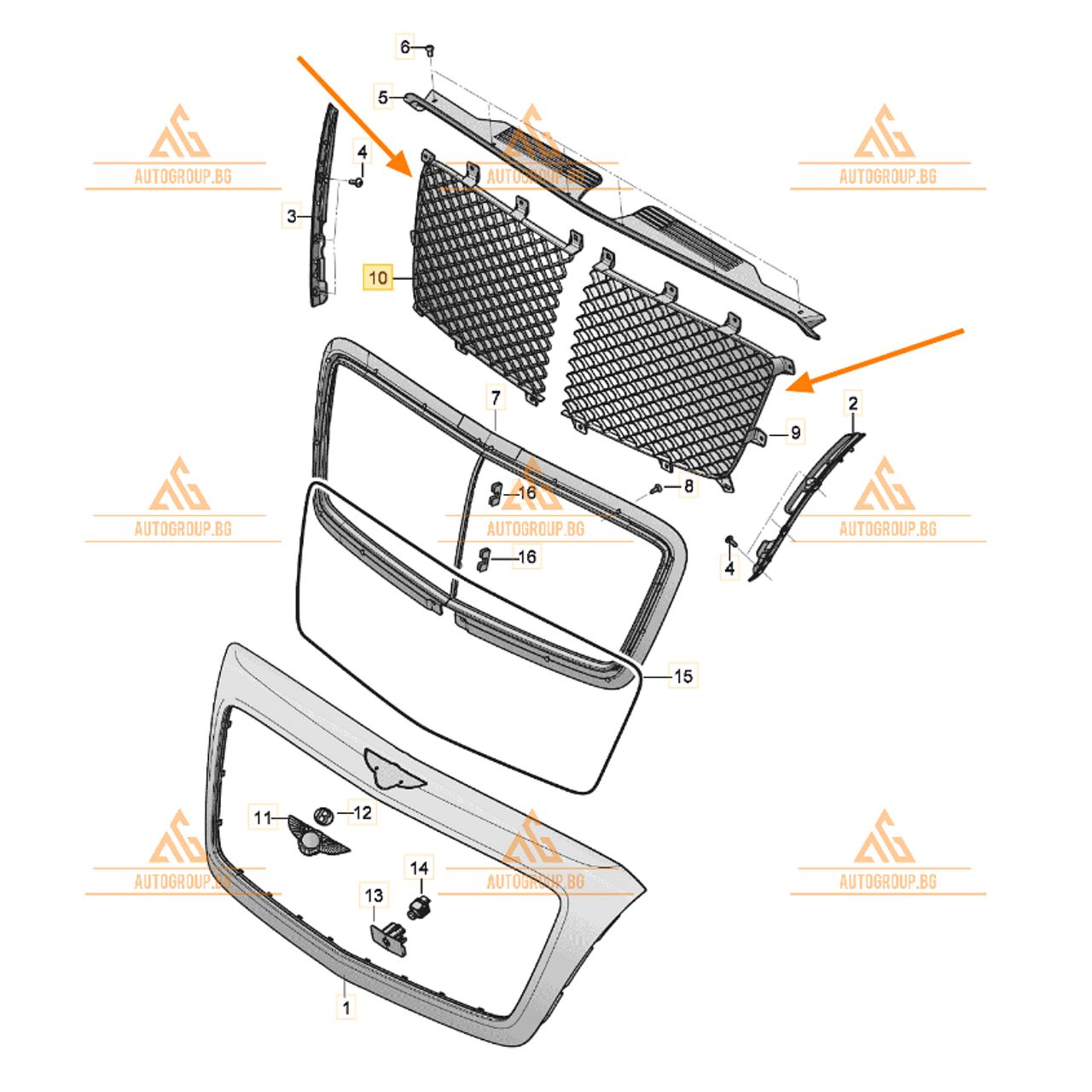Предни решетки за bentley bentyaga - 36a853684 - 36a853683d