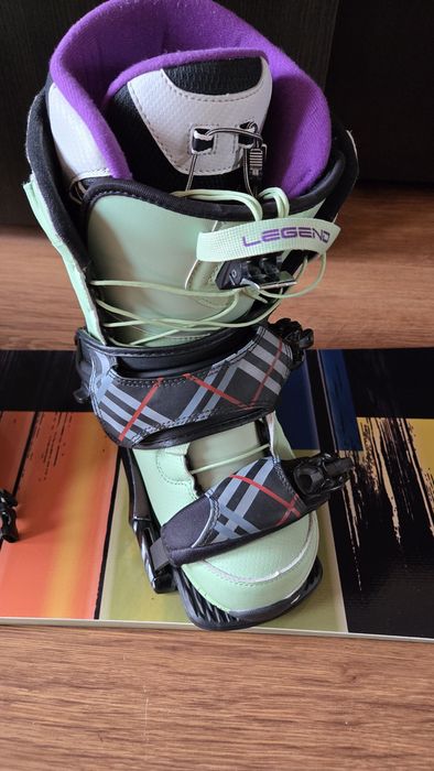 Сноуборд дъска автомати обувки каска комплект