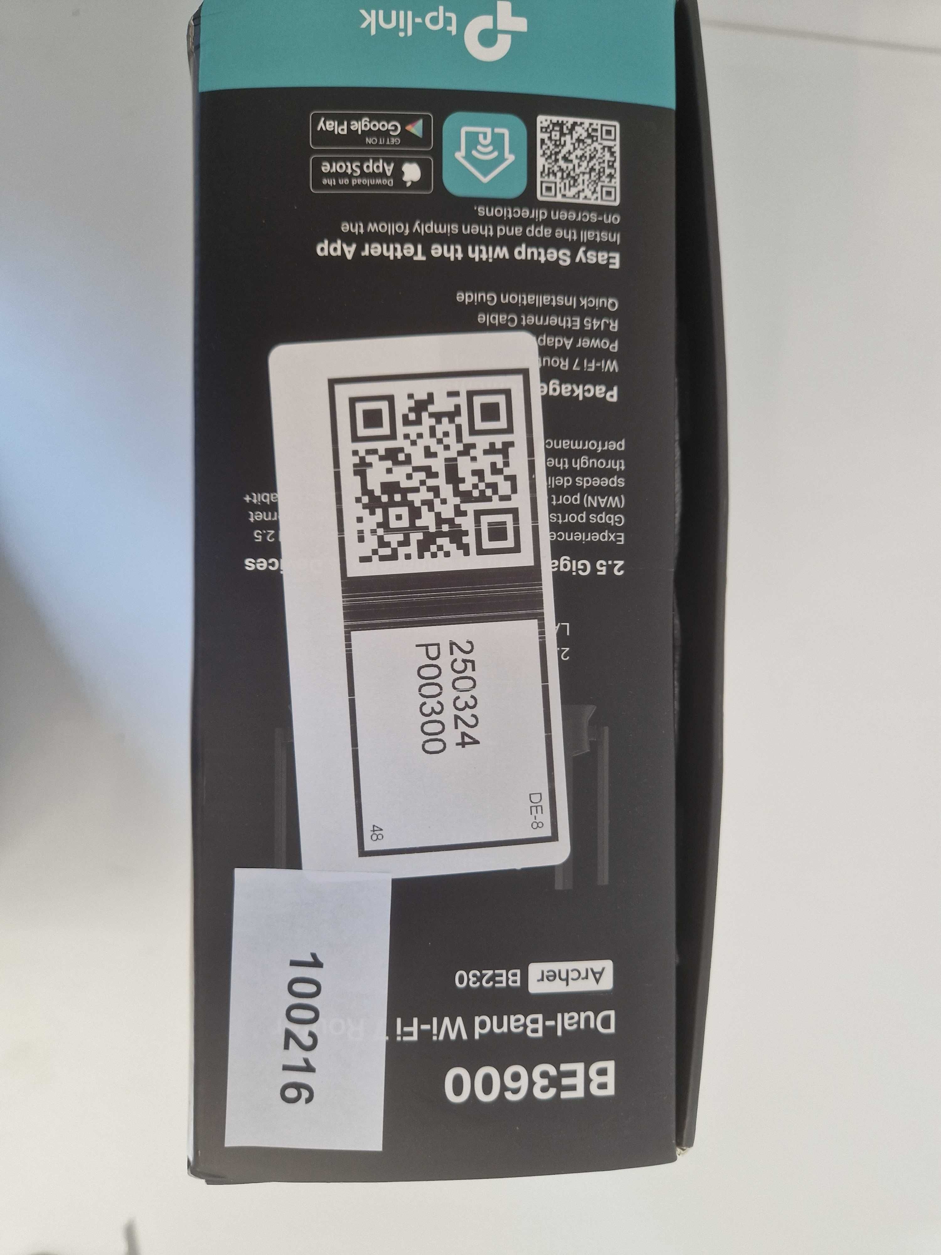 Безжичен рутер TP-Link Archer BE230, BE3600, Dual-Band, Wi-Fi 7