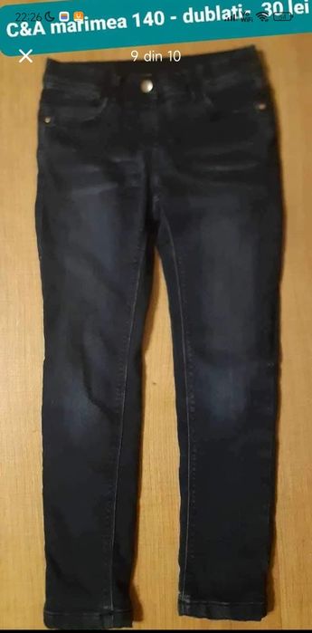 Blugi C&A dublați la interior mărimea 140