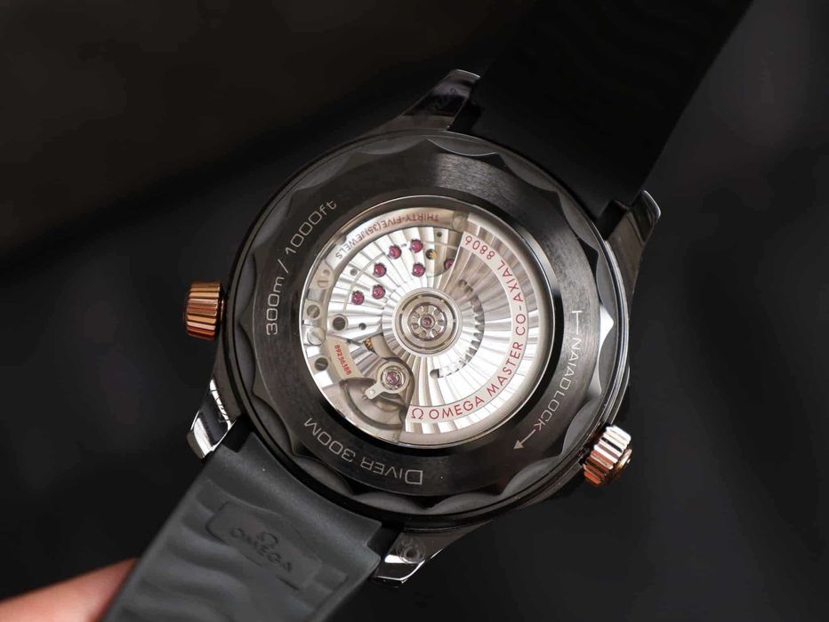 omega seamaster diver 300m black gold