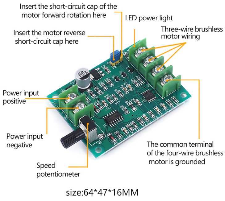 7-12Vcc Driver Controller pt Motor Brushless 3 faze (trifazic)