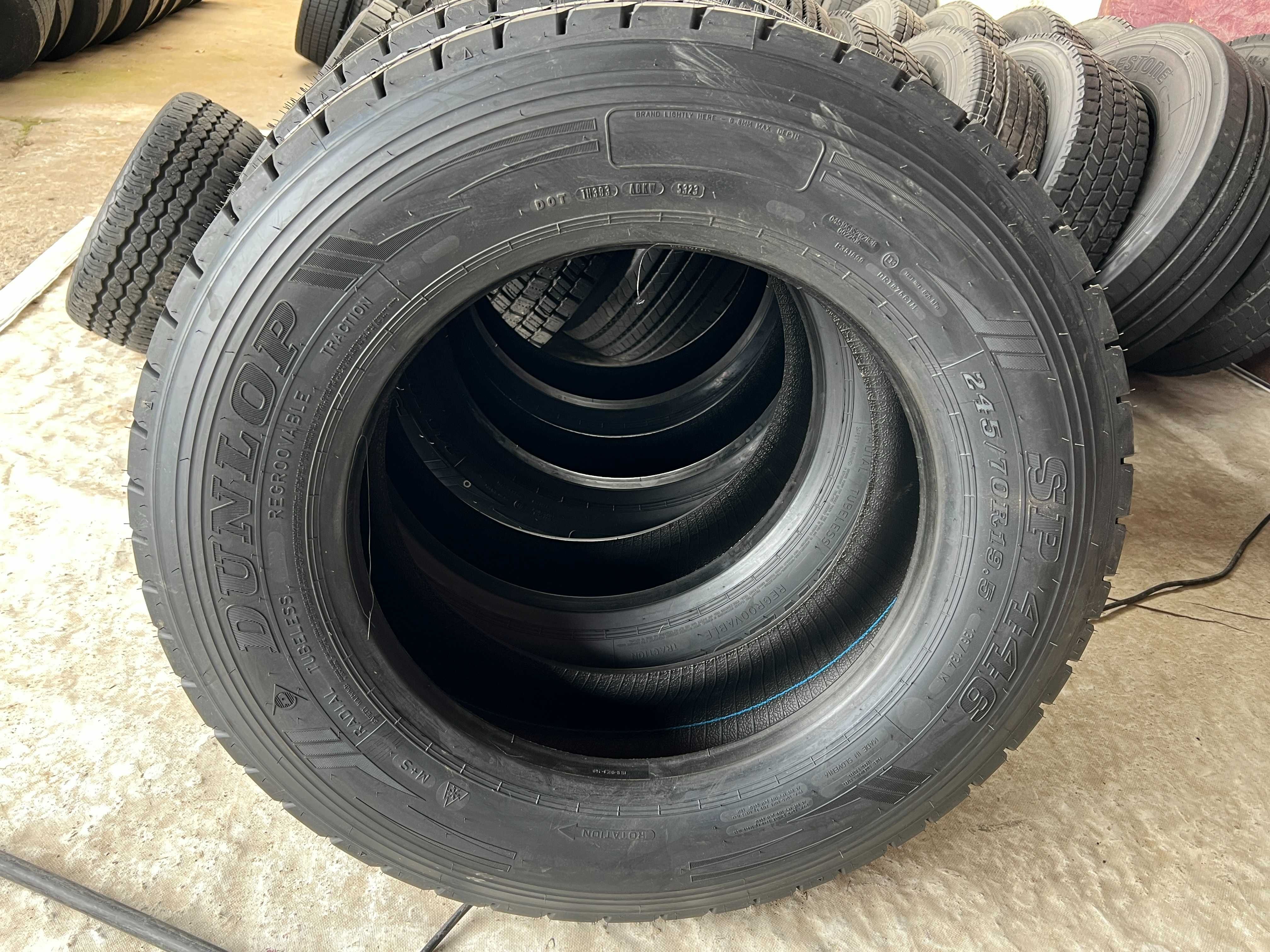 4Нови товарни гуми 245/70R19.5 Dunlop SP446 136/134M M+S 1980лв. с ДДС