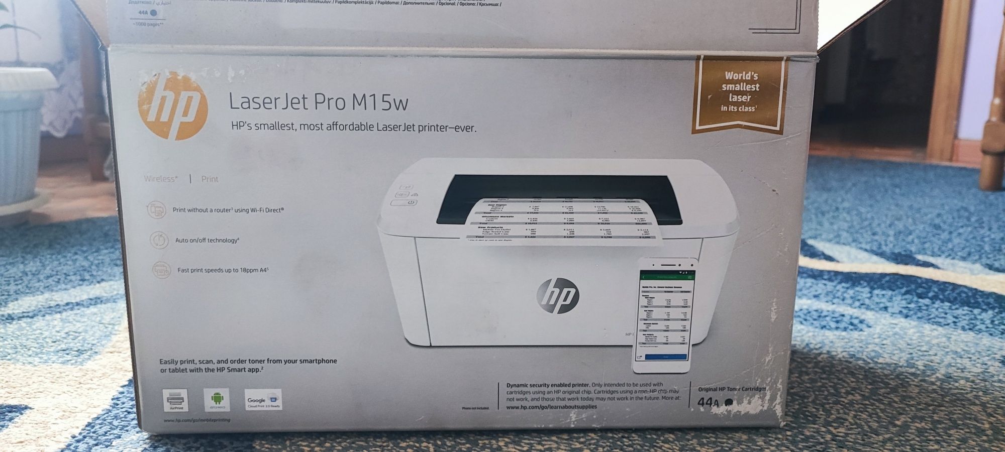 Принтер HP  LazerJet Pro M15W