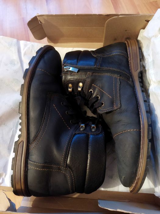 Ботинки Alessio Nesco (Россия),зима,кожа+овчина,оригинал,р-р 43