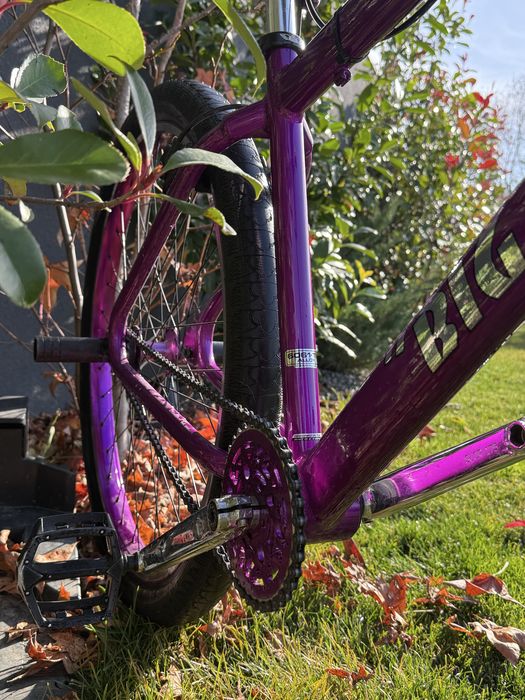 SE bike wheelie , purple rain