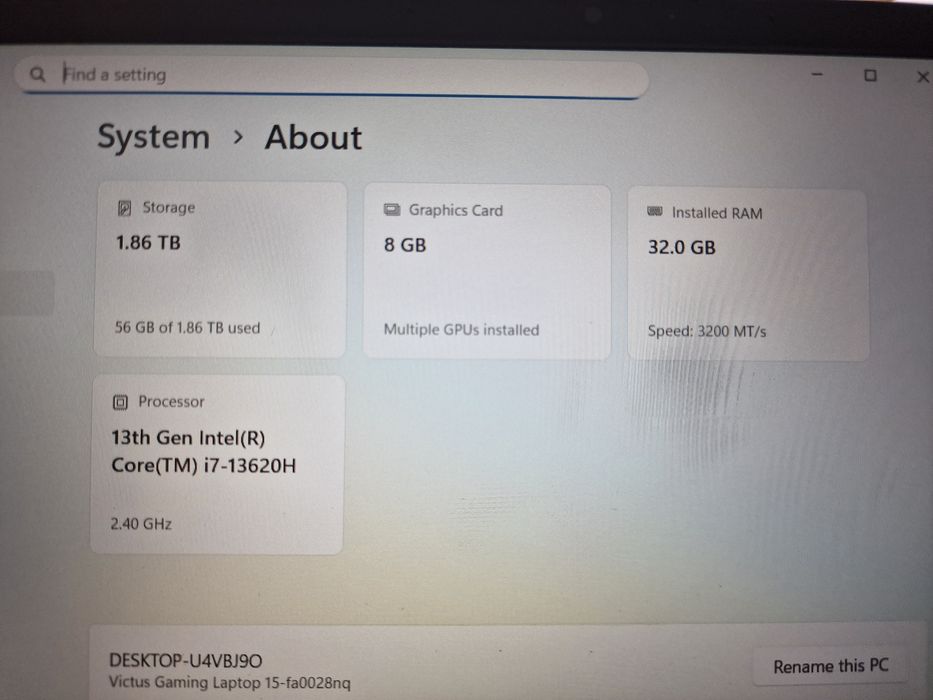 REZERVAT Laptop hp victus i7 13620H 2tb 32gb rtx4060 8gb