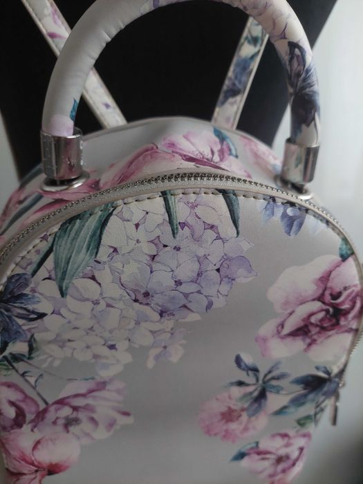 Rucsac cu motiv floral Mohito gri