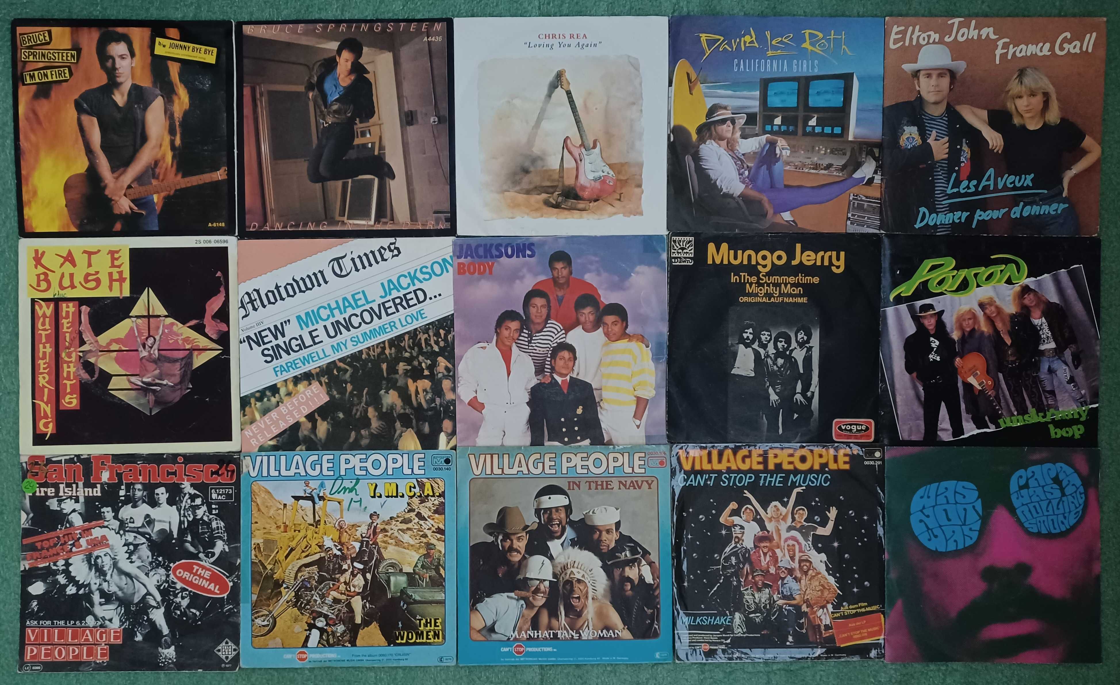 Discuri vinil single Bruce Springsteen, FFN, OMD, Poison, Thin Lizzy..