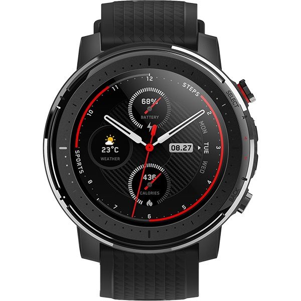 Smartwatch AMAZFIT Stratos 3, Wi-Fi, Android/iOS, silicon, Black