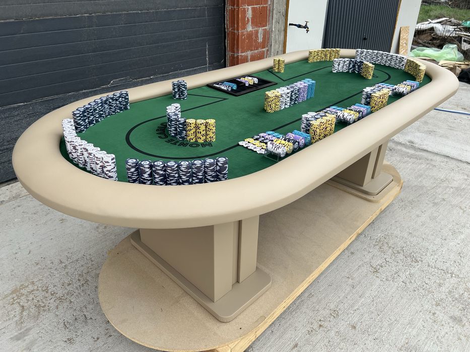 Jetoane Poker ceramice + Masa Poker customizata Monte Carlo stoc