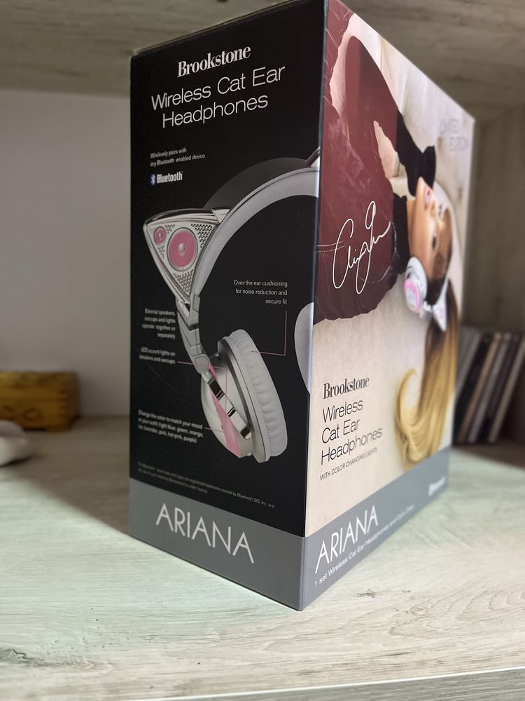 Безжични слушалки Ariana Grande brookstone cat headphones