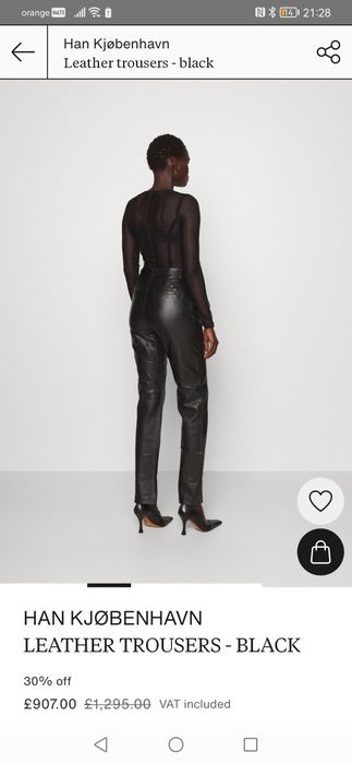 Pantaloni piele naturala Han kjobenhavn