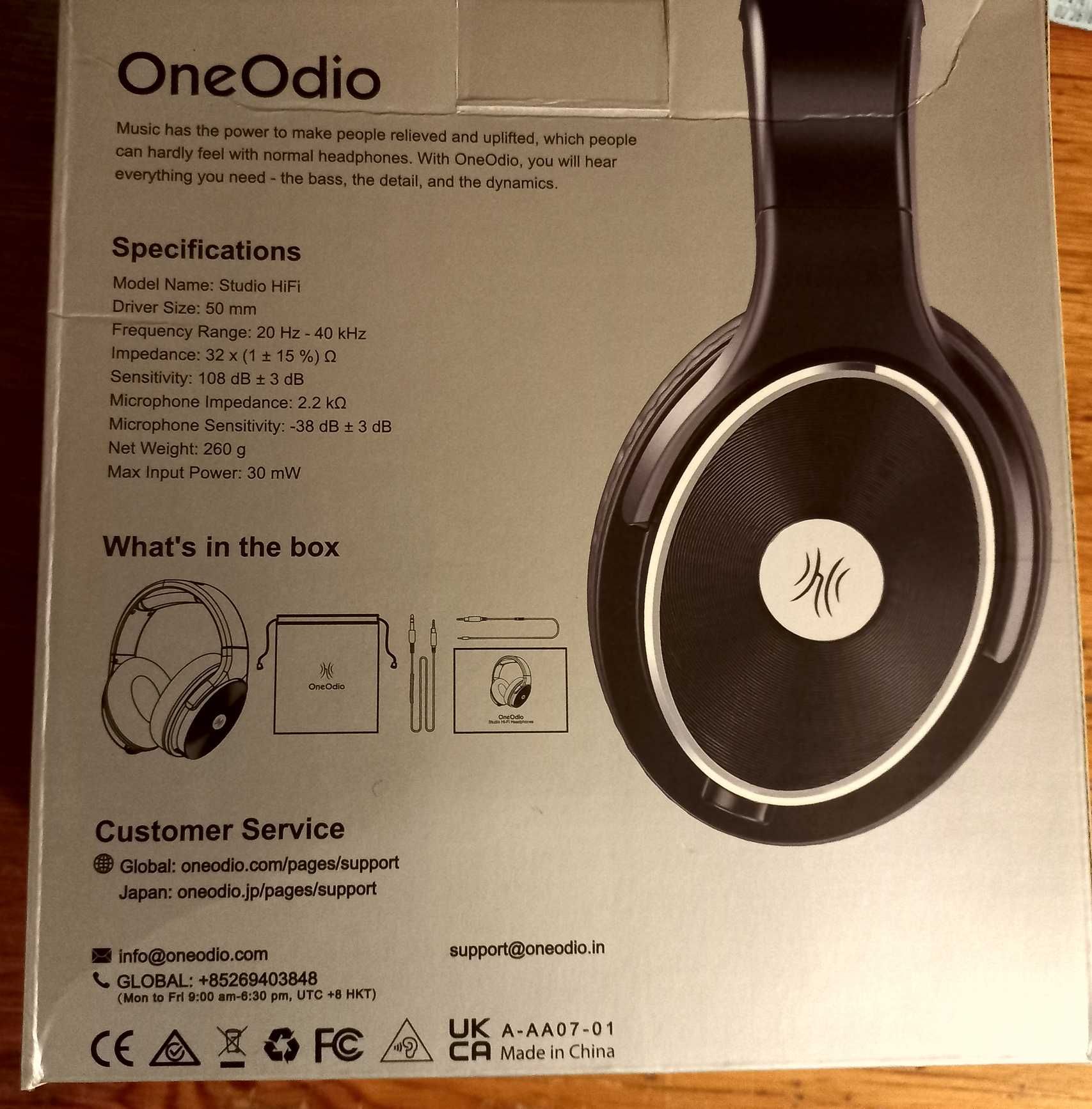Oneodio Studio HIFI 3.5/6.35mm Wired Headphones Professional