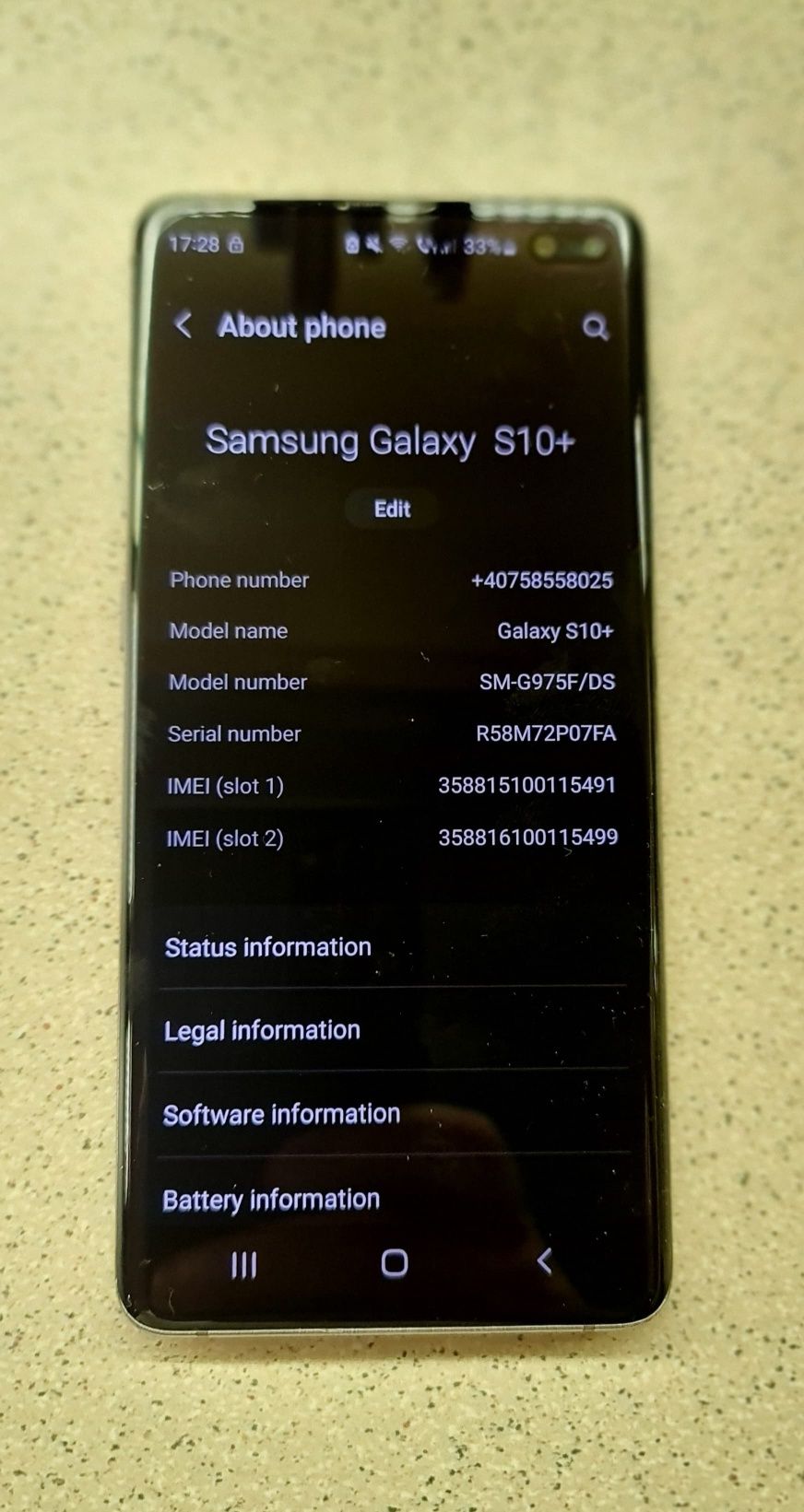 Samsung Galaxy S10+ Dual sim 128G