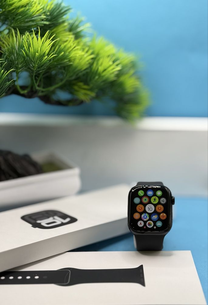ГАРАНЦИОНЕН!!! Apple Watch 10 GPS, Jet Black Aluminum Case 42 мм