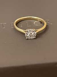 Inel de logodna Teilor aur galben diamante de 0.20ct