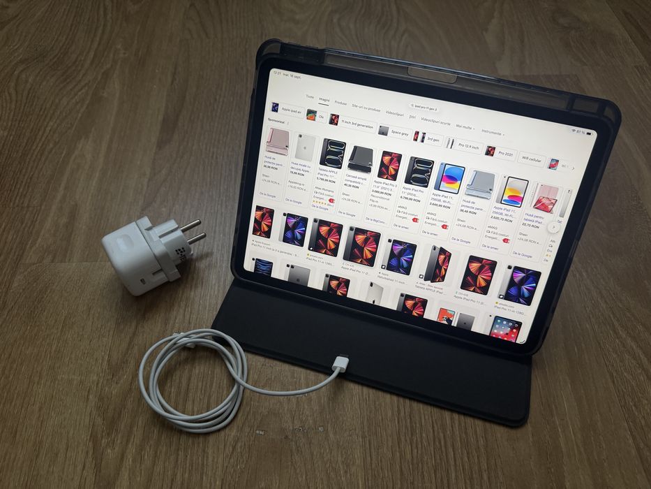 Apple iPad Pro 11 M1 Space Black 128GB MDM  cu husa incarcator cablu