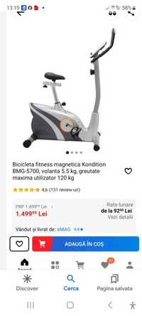 Vand bicicleta fitness Kondition BMG 5700 Magnetica