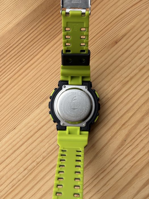 Ceas G-Shock barbatesc sport GA110, Negru-Verde, cutie metalica