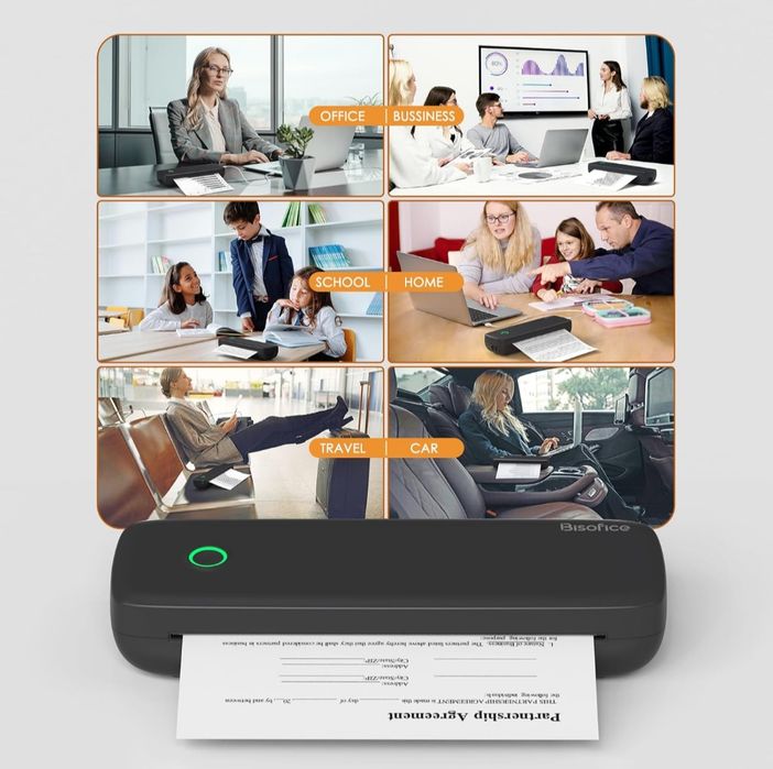 Bisofice L81 Imprimantă Termică Portabilă A4 – Wireless, Cu 3 Role