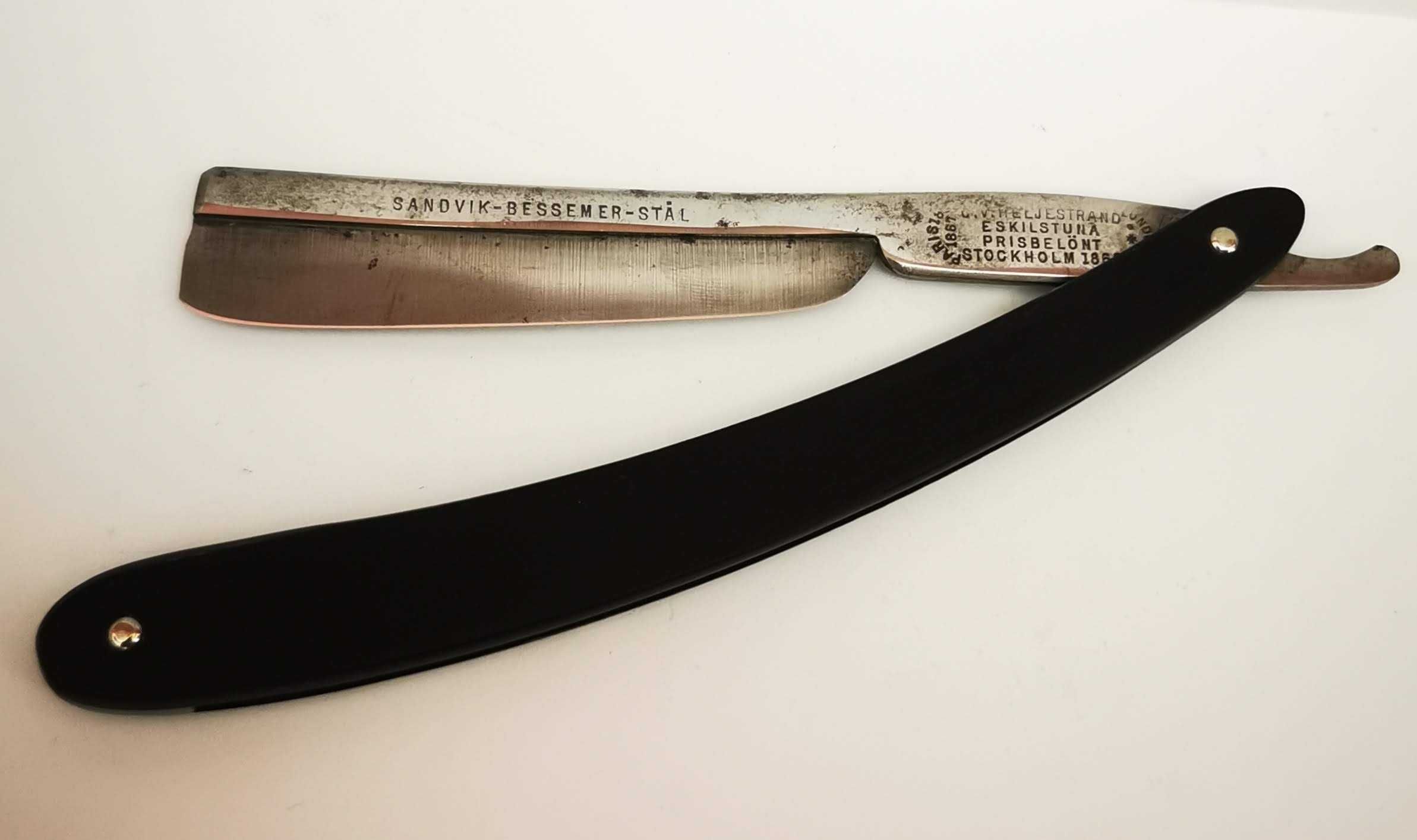 Brici suedez C.V.Heljestrand - frameback, 6/8 - shave ready