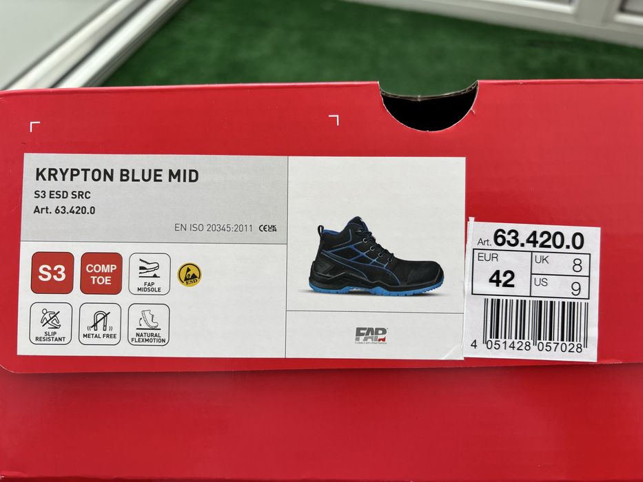 Работни обувки PUMA Krypton Blue MID S3 ESD SRC