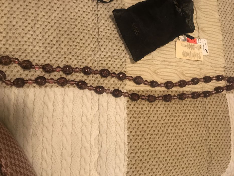 Гердан Mango, мъниста в лилав цвят