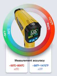 Termometru cu infrarosu, temperaturi intre -50-800 grade C, husa piele