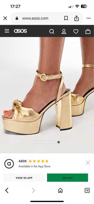 Златни токчета Asos