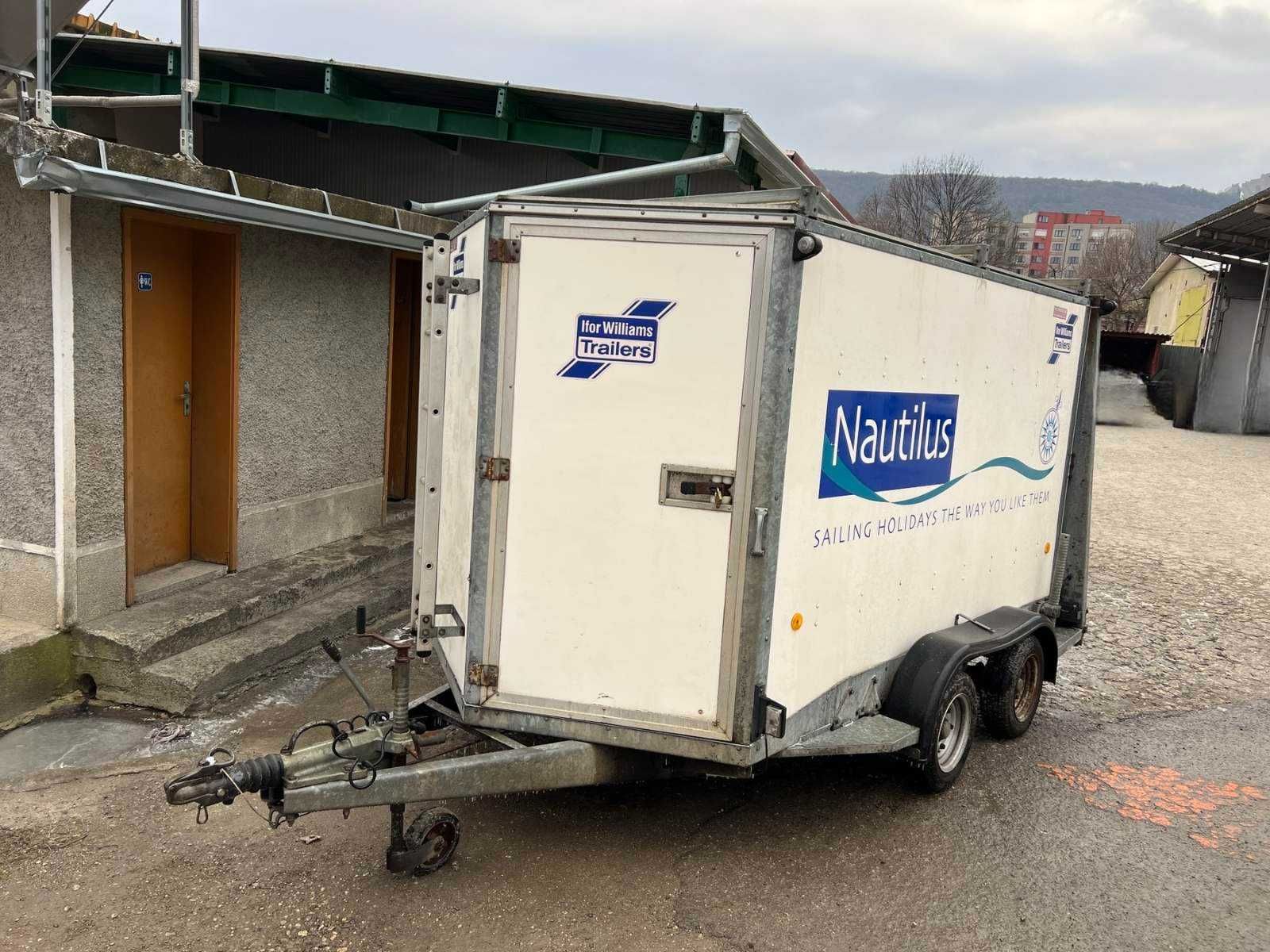 Затворено Ремарке 3500кг Ифор Уилямс Ifor Williams Box Нов Внос Англия