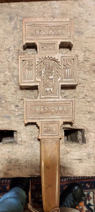 Icoana cruce veche datata 1877