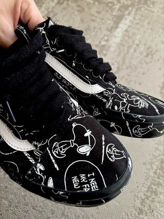 Tenisi Vans Old Skool X Peanuts Snoopy Black White