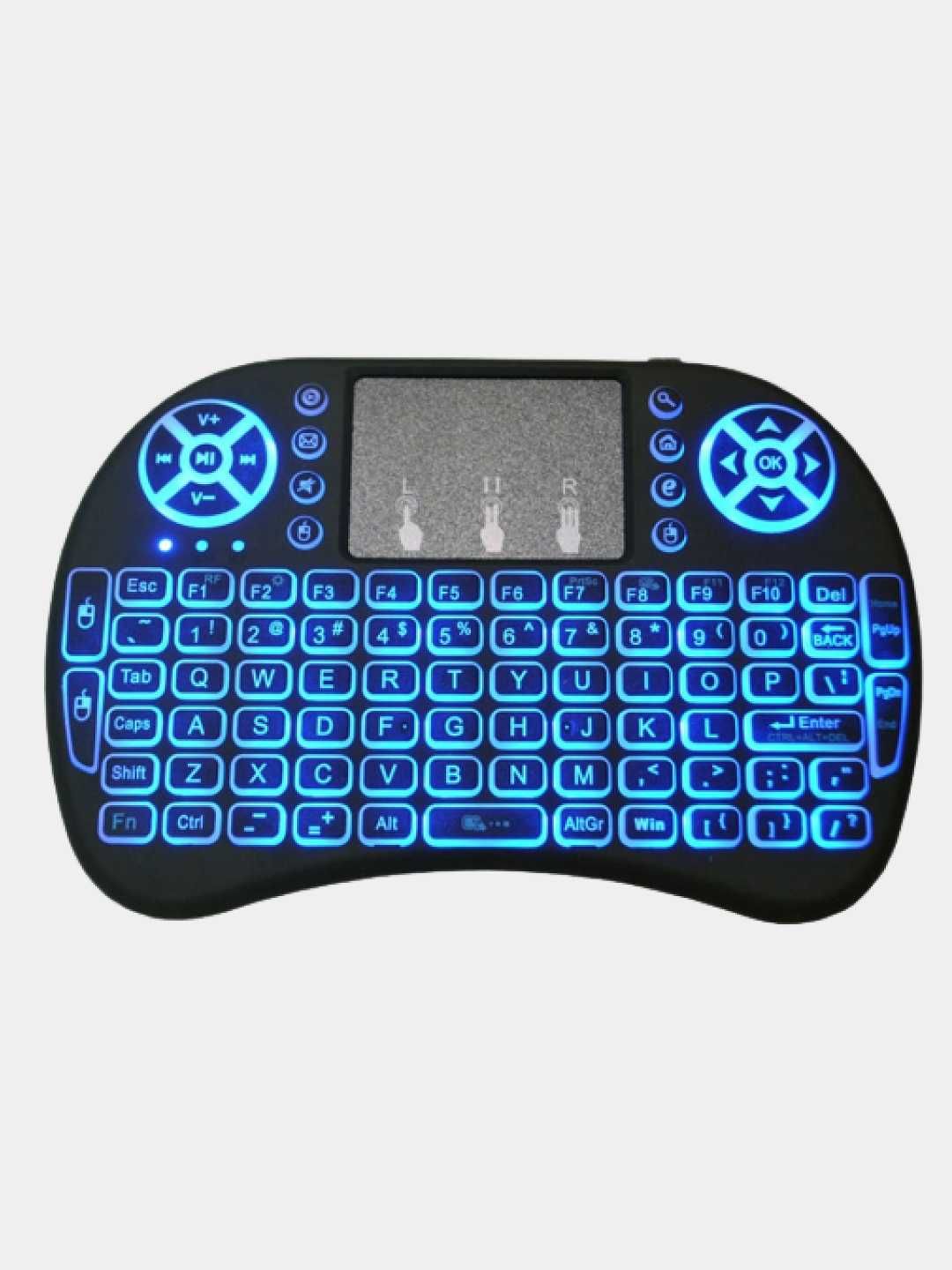 Беспроводная мини-клавиатура с тачпадом, рус раскладкой, подсветкой