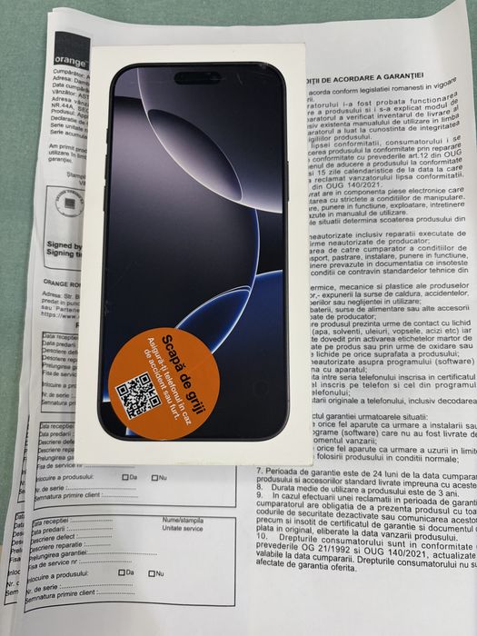Iphone 16 Pro max -2 Ani Garantie - Sigilat. 256 Gb