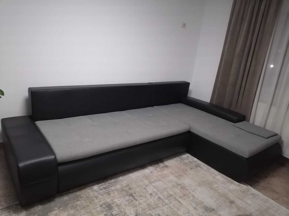Canapea pe colt stanga extensibila