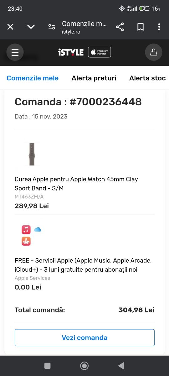 Curea Apple Watch originala