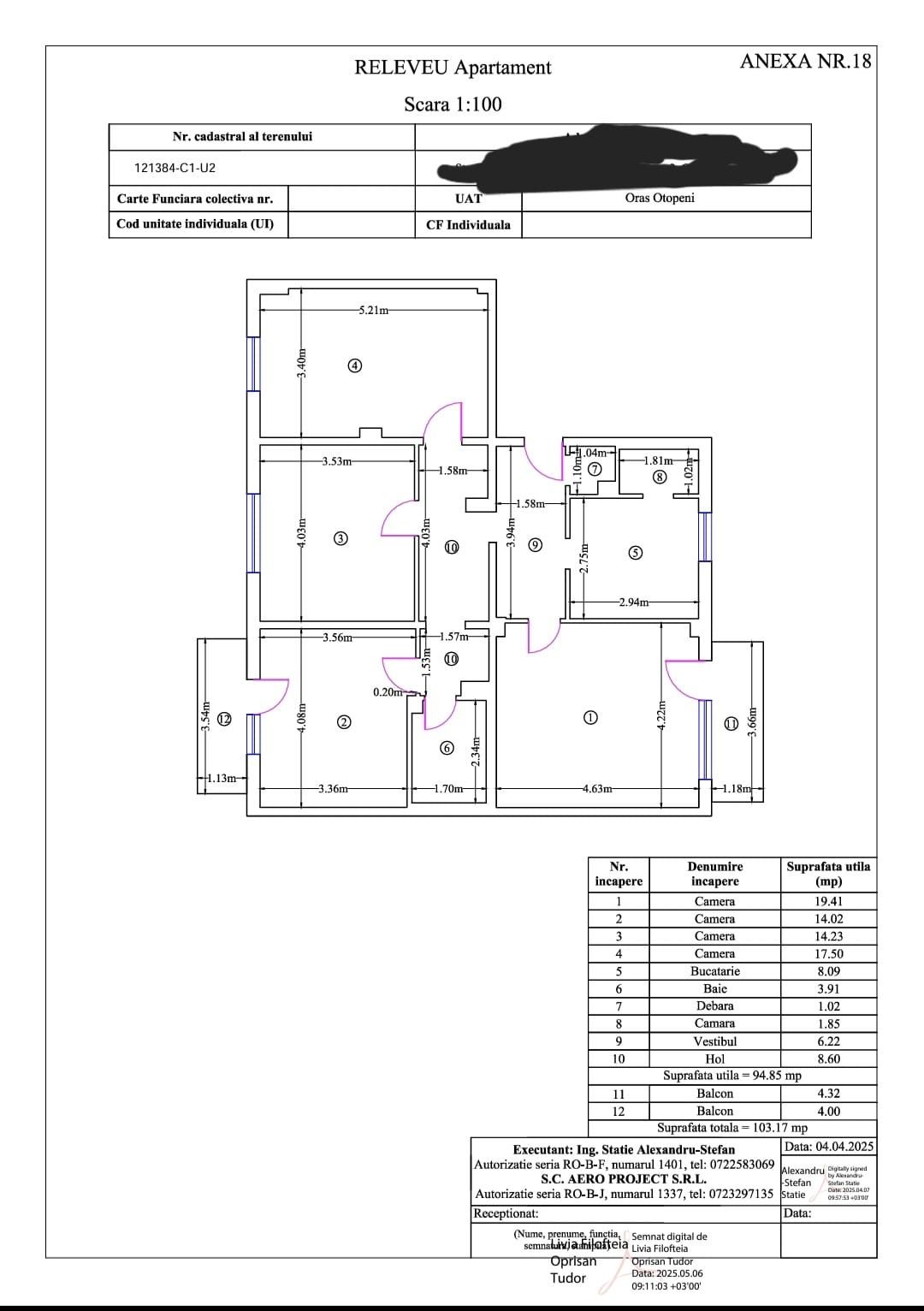 Apartament 4 camere, Otopeni