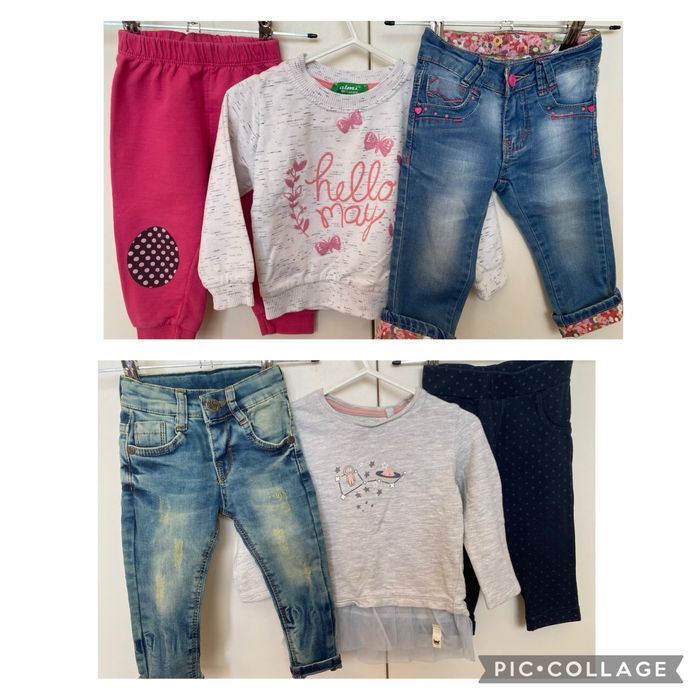 Лот дрехи за момиче 80 см 1 година