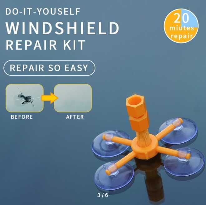 Набор для устранения трещин на стекле Windshield Repair Kit