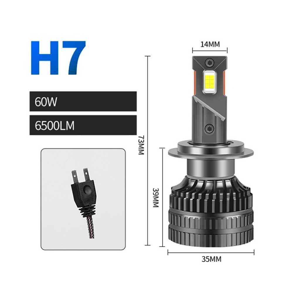 LED диодни крушки H7 Х7, 12V 120W, 13000lm за фарове Canbus