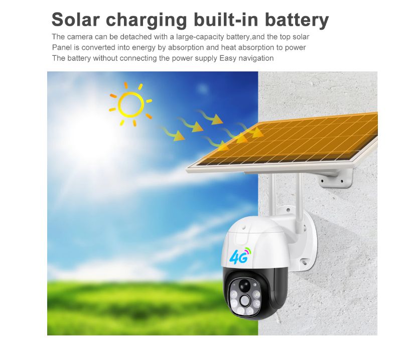 Camera video 4G SIM, 4MP, solar, 8000mAh, PTZ