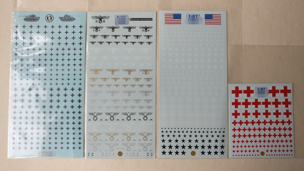 Coli decaluri diverse Plăcuțe destinație H0 1:87