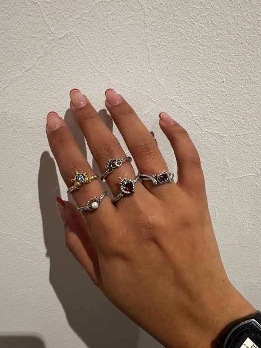 Inel Pandora argint 925 Disney printese princess perla aur cristale