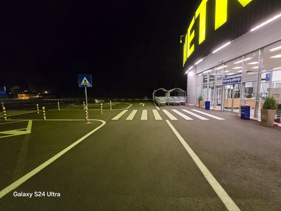 Marcaje rutiere cu vopsea monocomponenta si cu vopsea bicomponenta