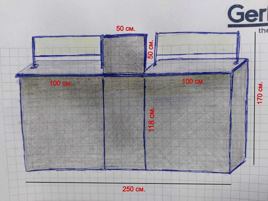 Щанд заграден от 4 страни / Киоск - 2,5 / 2,2 м.