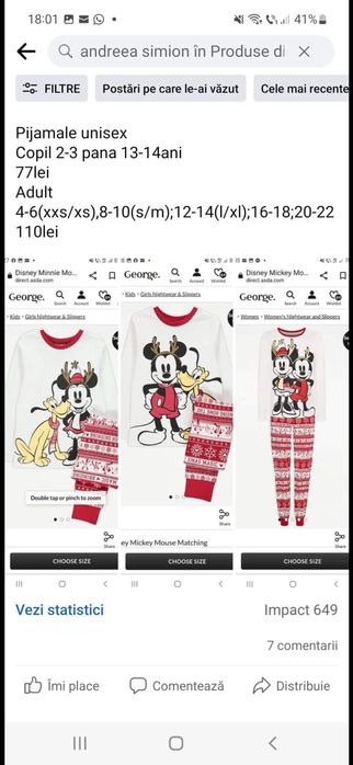 Set pijamale mama/ fiica