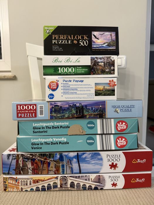 Vand cutie puzzle complete 500, 1000, & 1500