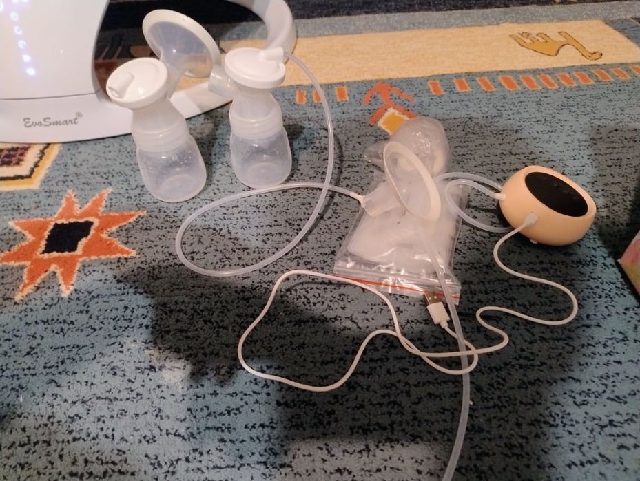 Pompa san electrica dubla cu pungi de depozitare