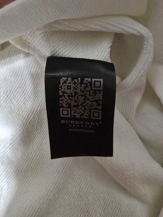 Burberry бял суитшърт с цип